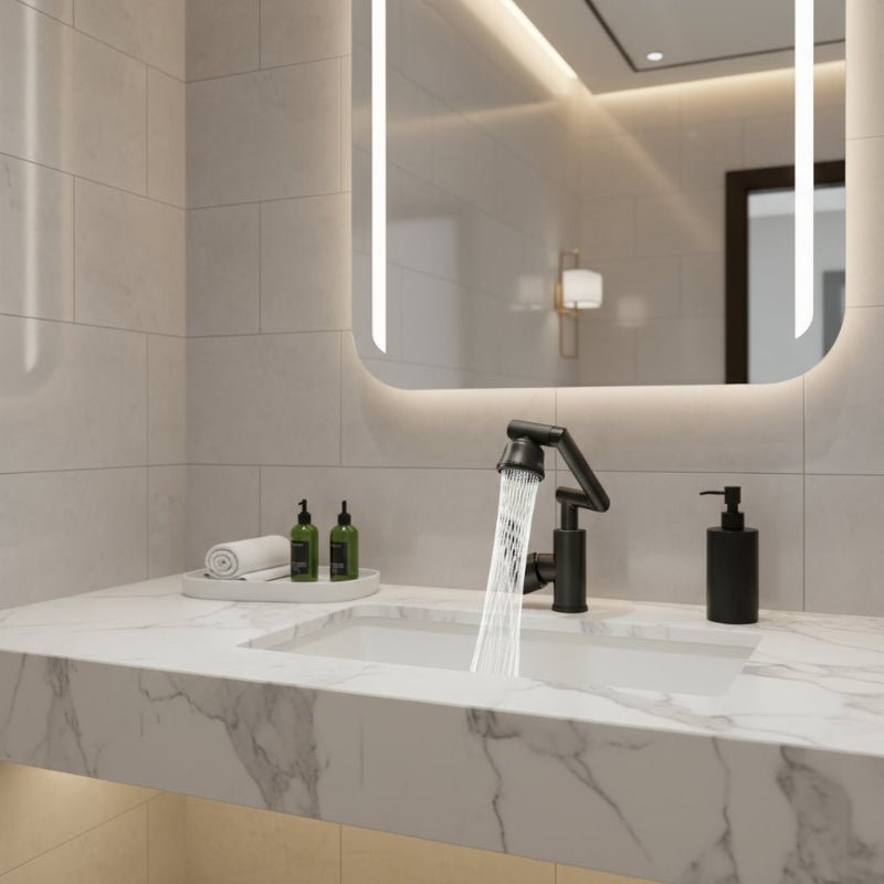 Grifo cocina flexible AquaFlex con brazo giratorio 360 grados, perfecto para un uso versátil.