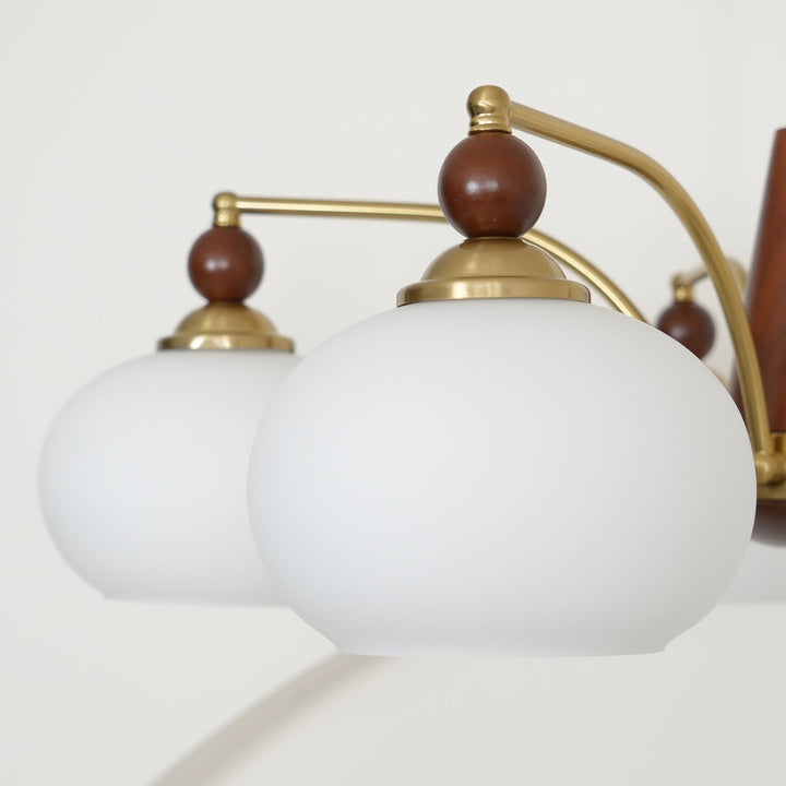 Lámpara de techo con cristal opalino, diseño vintage, ideal para un estilo clásico en el hogar.