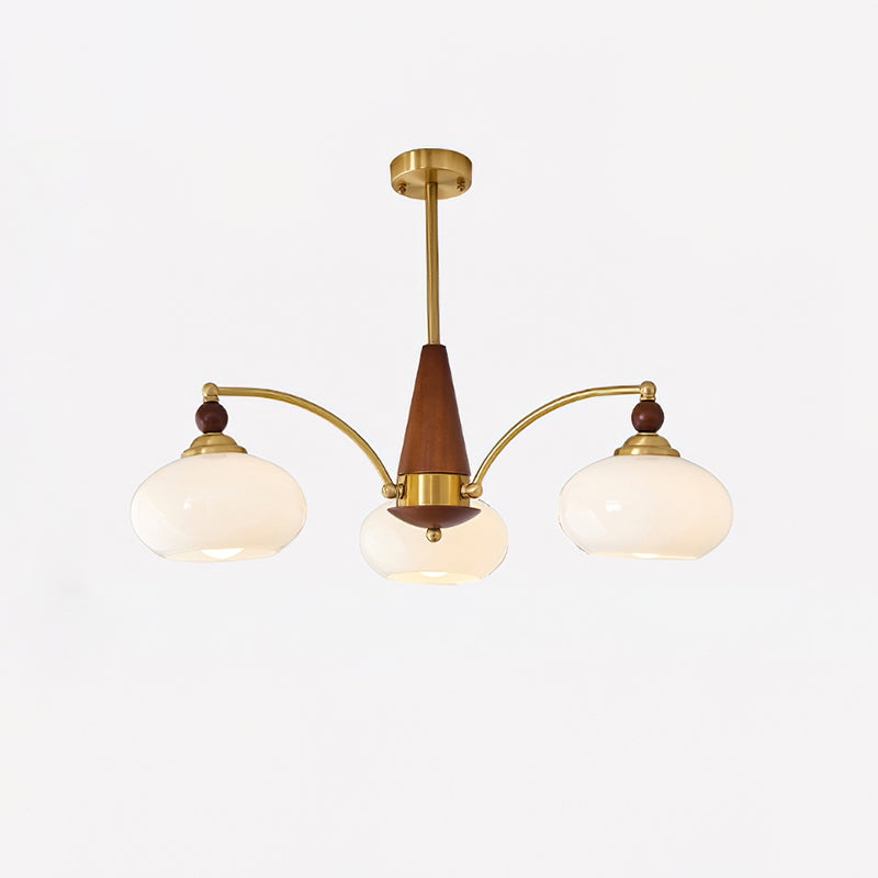 Lámpara de techo estilo clásico, cristal opalino, aporta un toque vintage a la decoración.
