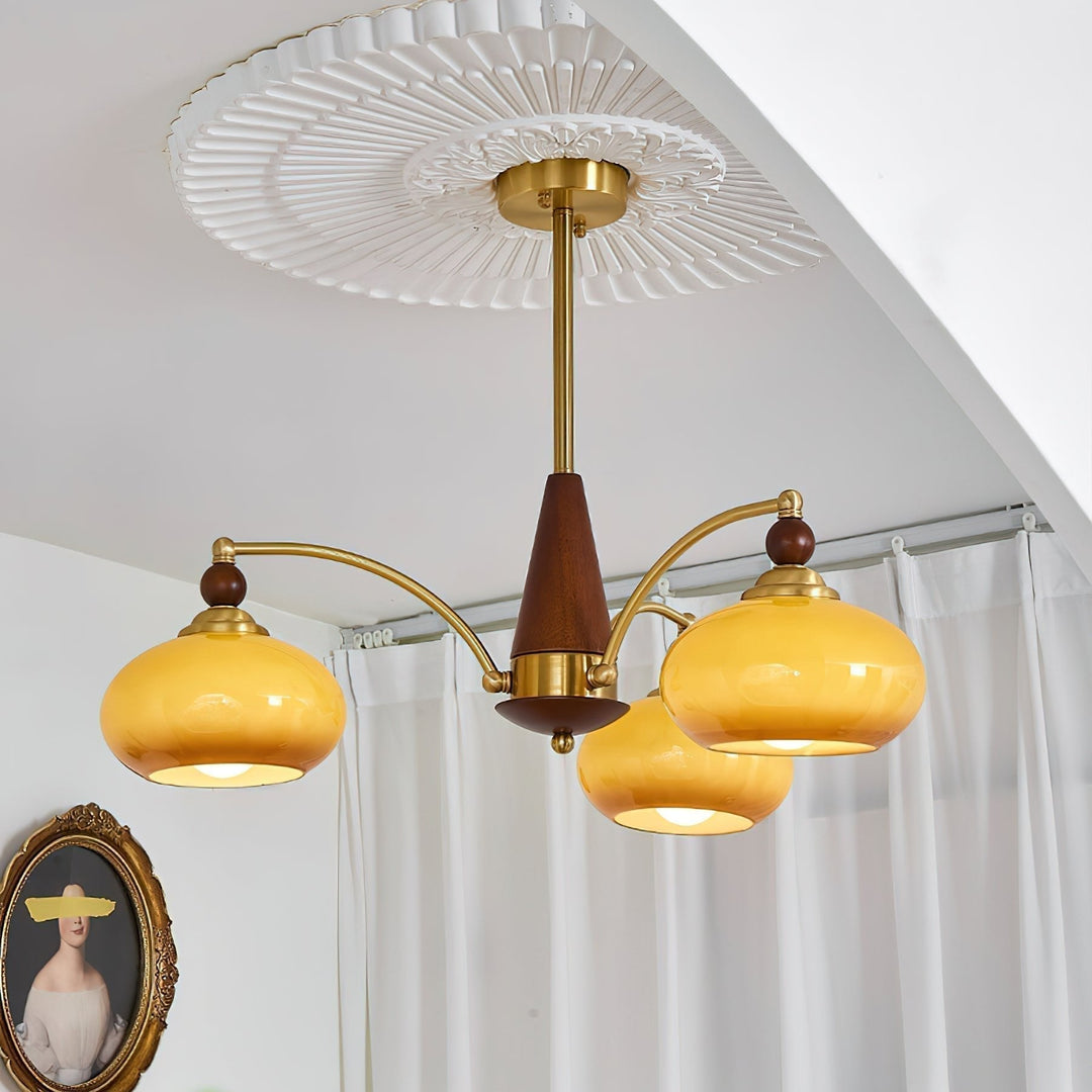 Araña de techo vintage, cristal opalino, decoración clásica que ilumina con estilo.