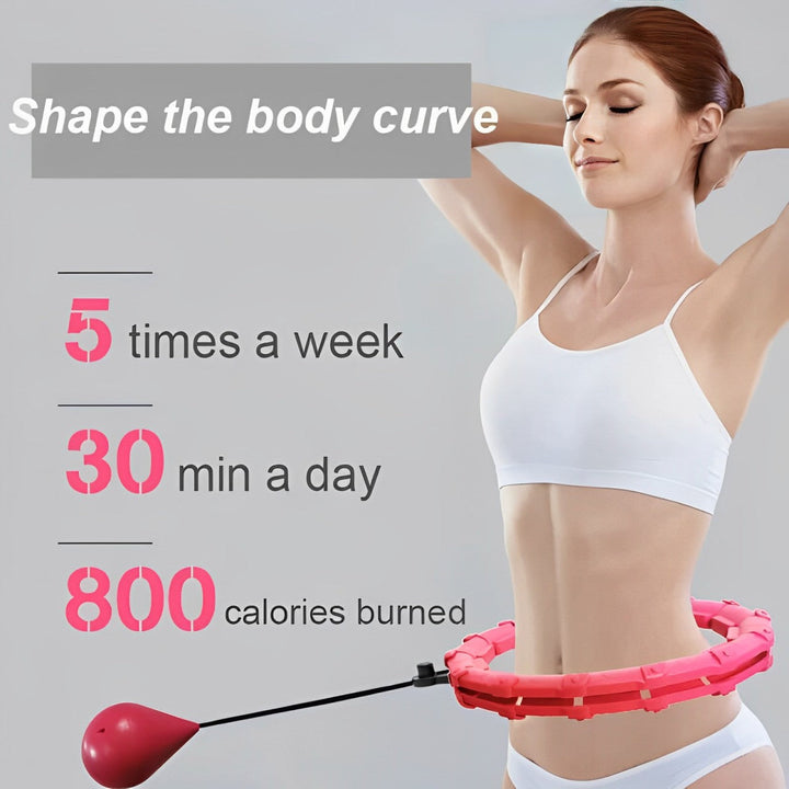 Hula hoop de ejercicio para fitness, tonificación de abdomen y entrenamiento del core.