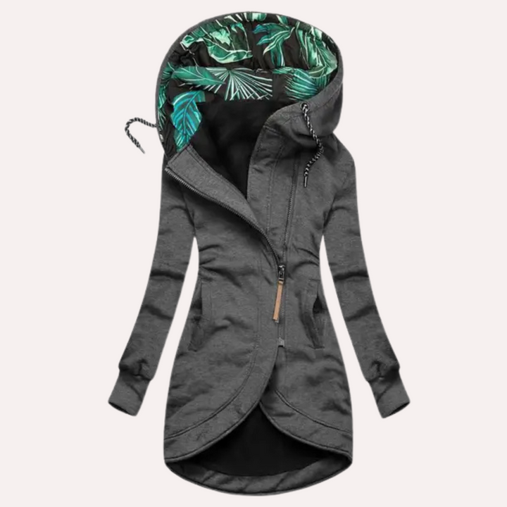 Abrigo polar para mujer con capucha, cómodo y cálido, disponible en varios colores, moda femenina.