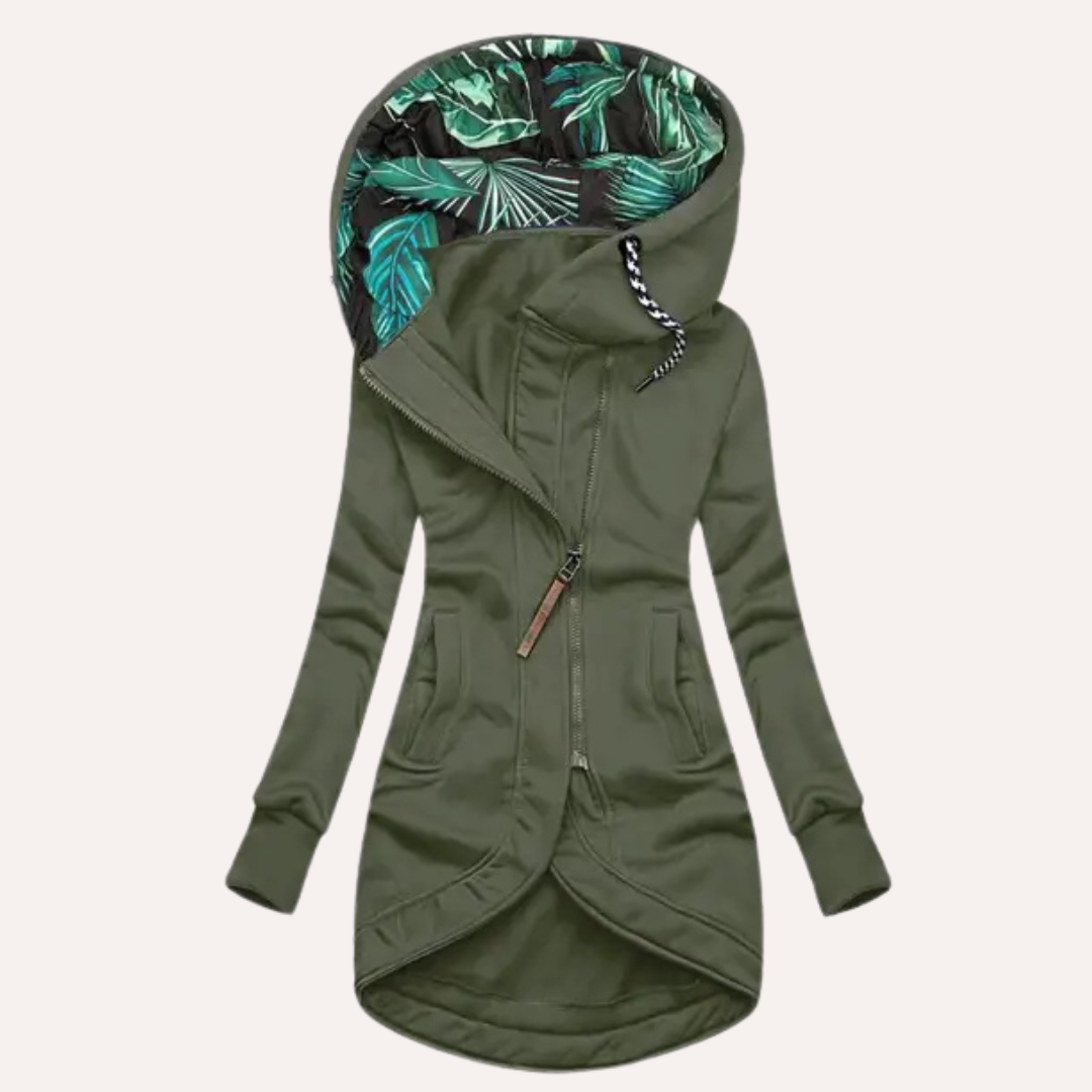 Chaqueta de forro polar con capucha para mujer, ropa cálida y elegante para el invierno.