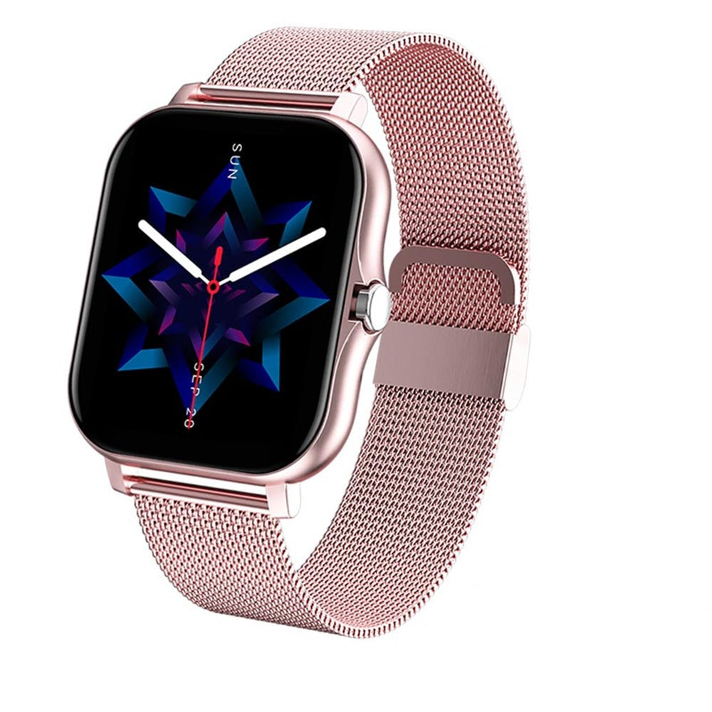 Smartwatch deportivo negro para fitness, con GPS, monitor de sueño y recordatorios de actividad.