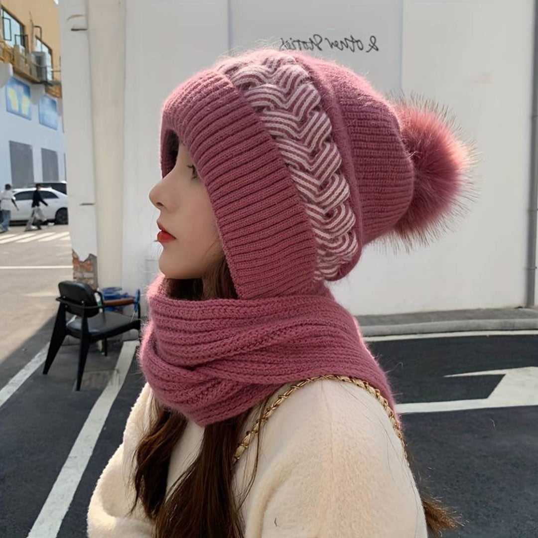 Gorro de invierno para mujer, estilo elegante, tejido acrílico cálido, ideal para moda y protección contra el frío.
