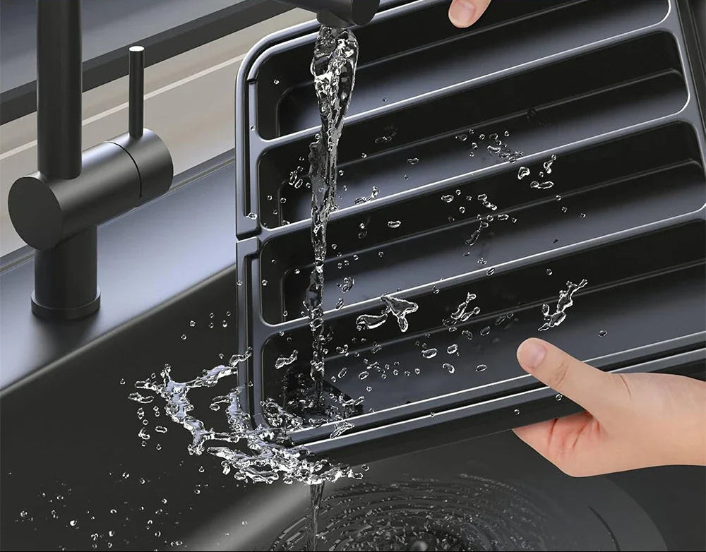 Organizador expandible de utensilios para cocina moderna, mantiene el orden y añade estilo a tu hogar.