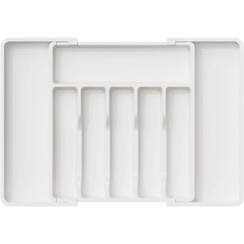 Cubertero expandible para cajones de cocina, organiza eficazmente utensilios y accesorios de cocina.