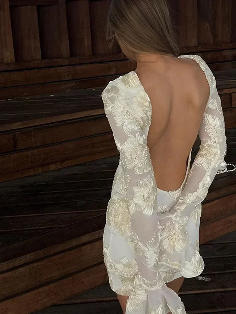 Vestido mini casual de manga larga para mujer, diseño elegante y cómodo, perfecto para el día a día.