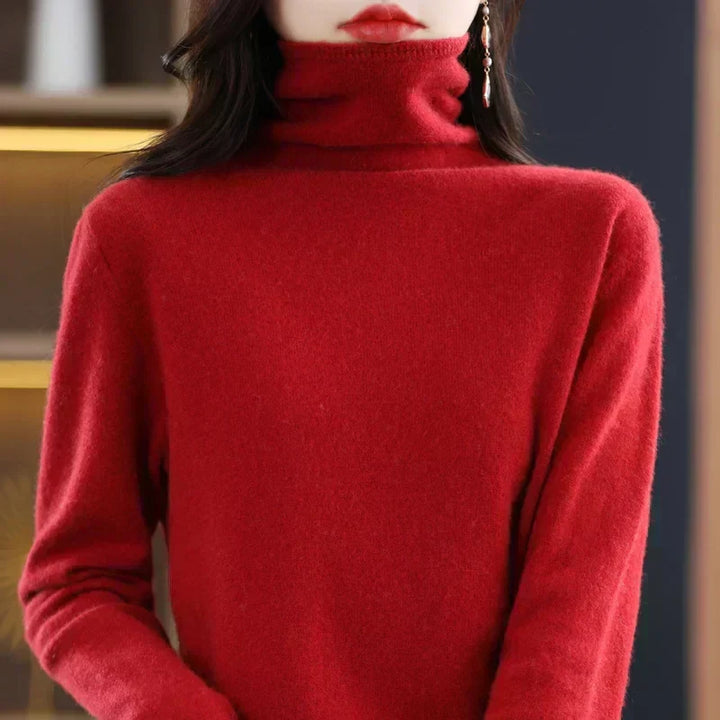 Abrigo versátil de invierno: suéter pulóver elegante para mujer, cálido y moderno.