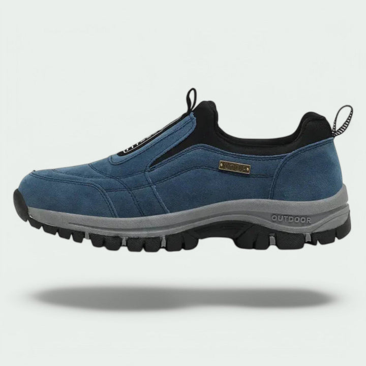 Calzado de trekking para hombre, antideslizante, transpirable y con horma ancha para máxima comodidad.