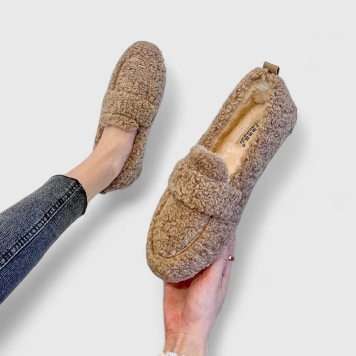 Zapatillas mocasín mujer para invierno. Súper cálidas, cómodas y antideslizantes para tu hogar.