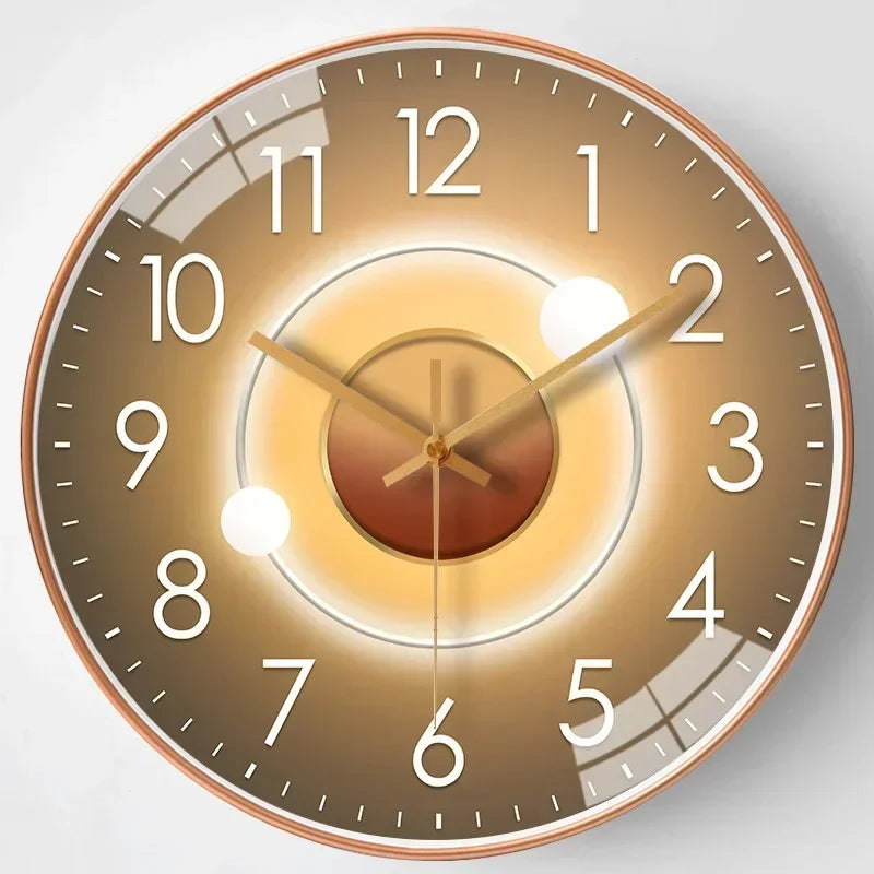 Reloj de pared clásico para oficina, silencioso, crea un ambiente profesional y elegante sin ruidos.