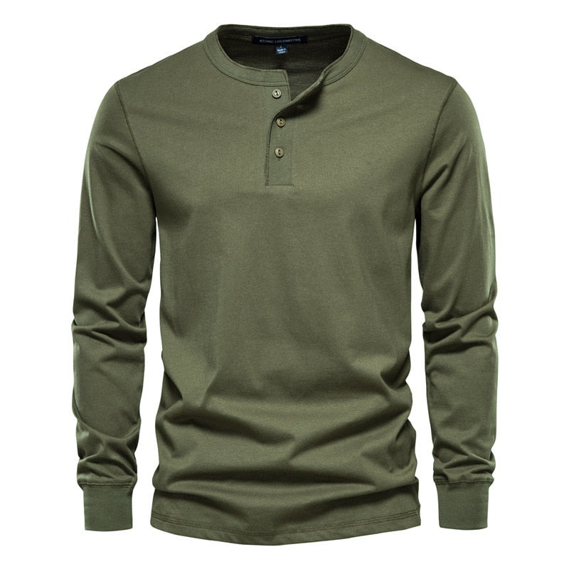 Camisa casual FINN de hombre, manga larga, estilo moderno y confortable para uso diario. Ropa masculina versátil.