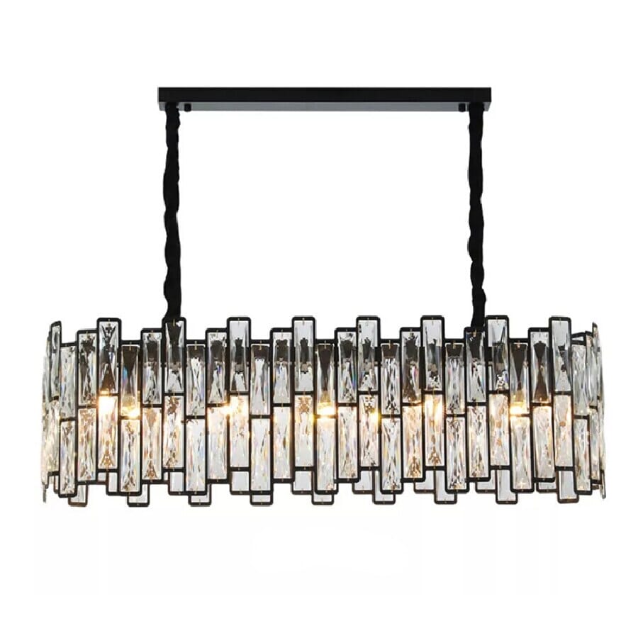 Lámpara de techo LED moderna, cristal K9. Colgante decorativo para iluminación de salón.