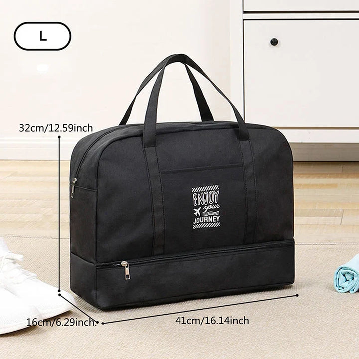 Bolso de mano mujer plegable para viaje o gimnasio. Fácil de llevar, ideal como equipaje de cabina.