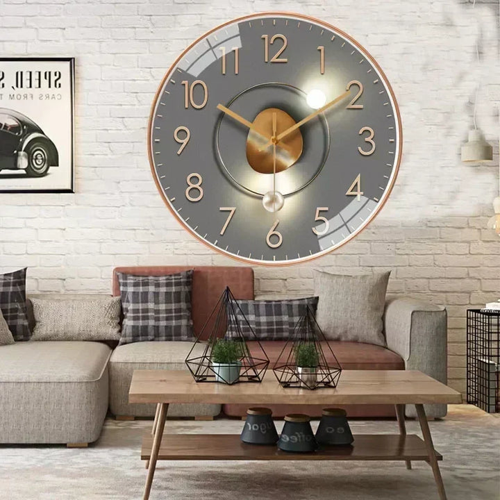 Reloj de pared clásico de ABS duradero, silencioso, ideal para salón, dormitorio o estudio. Fácil de instalar.