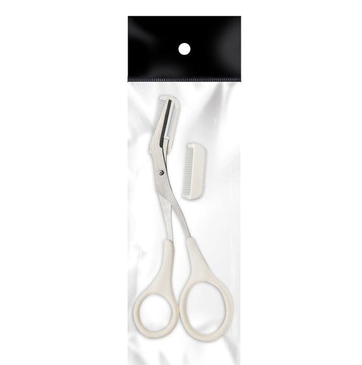 Tijeras de precisión de acero inoxidable para dar forma y definir las cejas fácilmente.