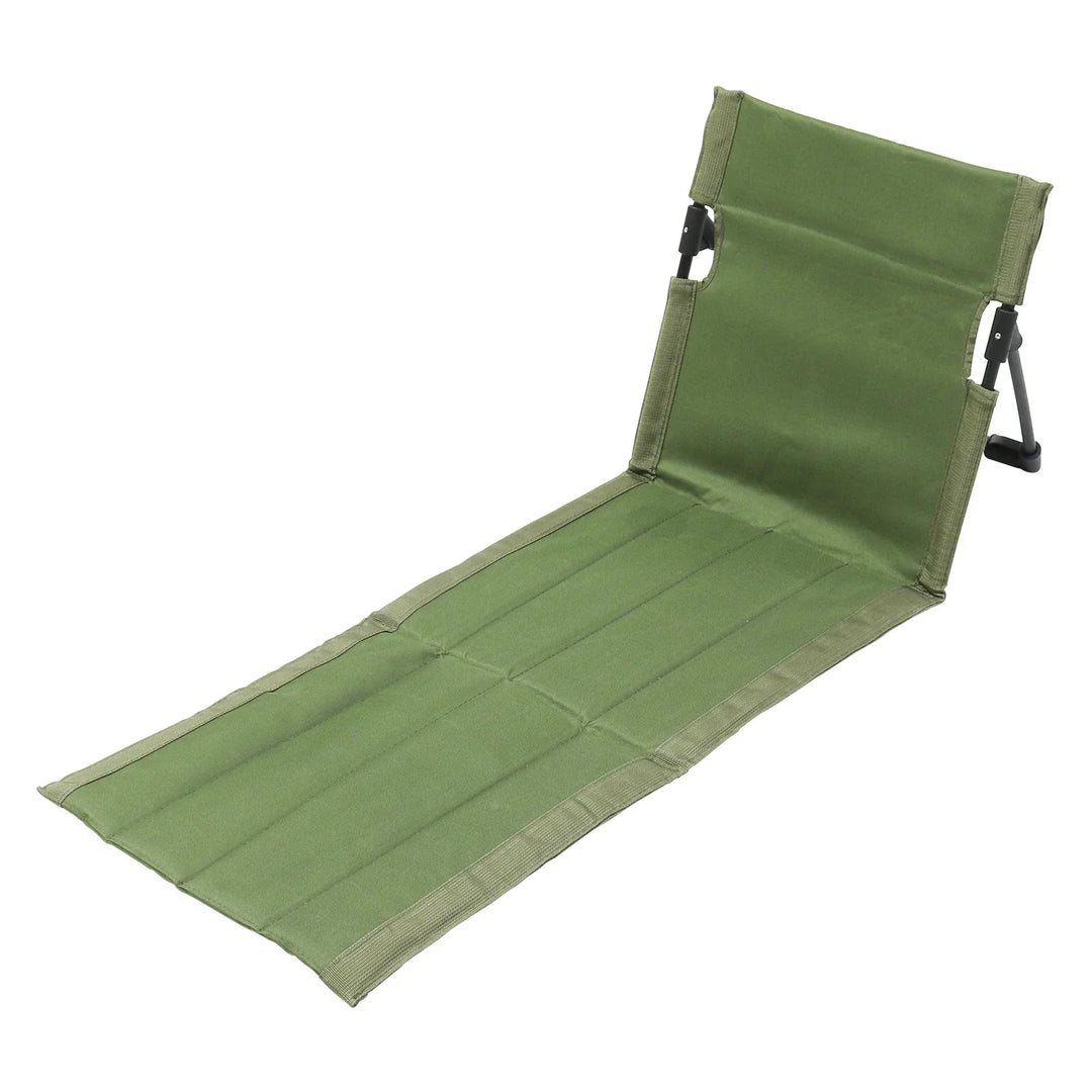 Silla de suelo plegable ultra cómoda. Respaldo portátil para camping, exterior y senderismo.