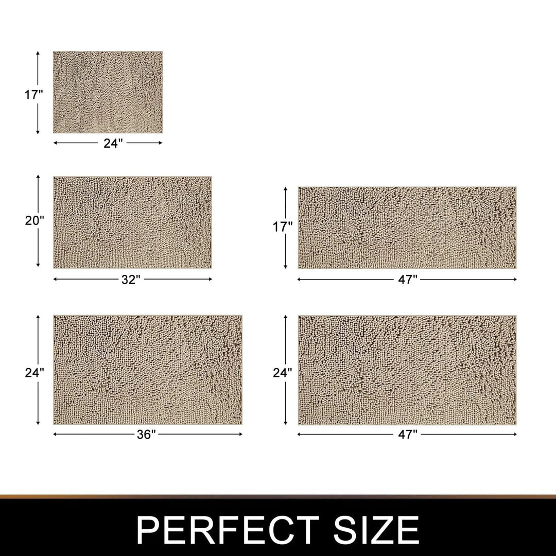 Alfombra de baño, suave y absorbente. Base antideslizante para la seguridad en tu hogar, cocina o entrada.