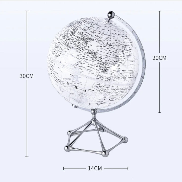 Decoración elegante de oficina: globo terráqueo LED giratorio, añade estilo y luz ambiental.