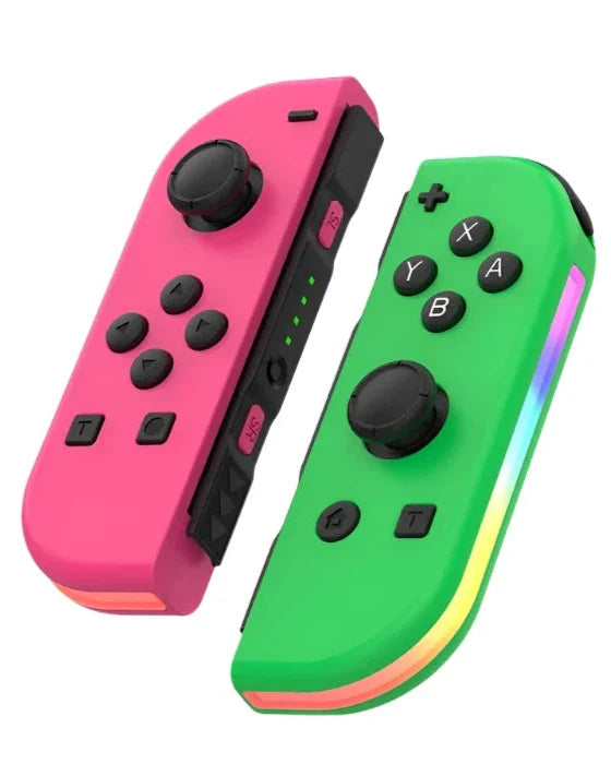 Gamepad Bluetooth con iluminación LED vibrante para gaming en Switch, PC, Android.