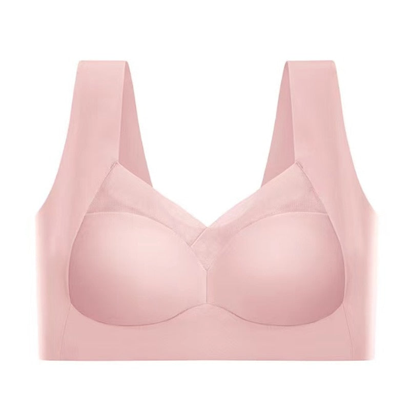 Sujetador sin costuras con espalda lisa, cierre suave para confort y soporte femenino.