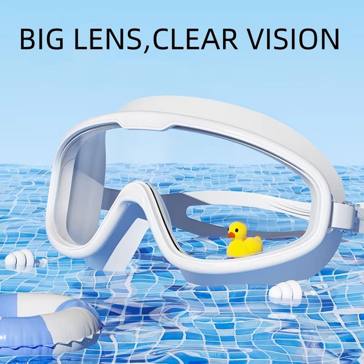 Accesorios de natación: gafas UV y antivaho para adultos, confortables en piscina y mar.