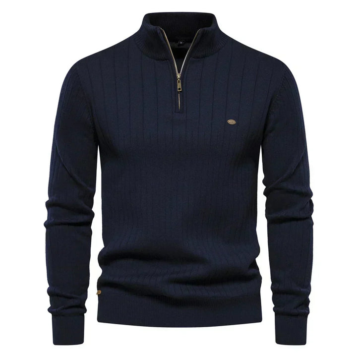 Cárdigan suéter masculino casual con cremallera, ropa de hombre para otoño-invierno, moda actual.
