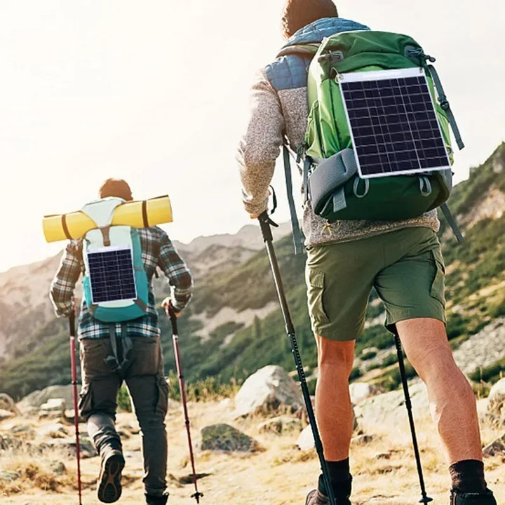 Panel solar portátil de 100W fácil de instalar, proporciona energía renovable para camping y actividades al aire libre.