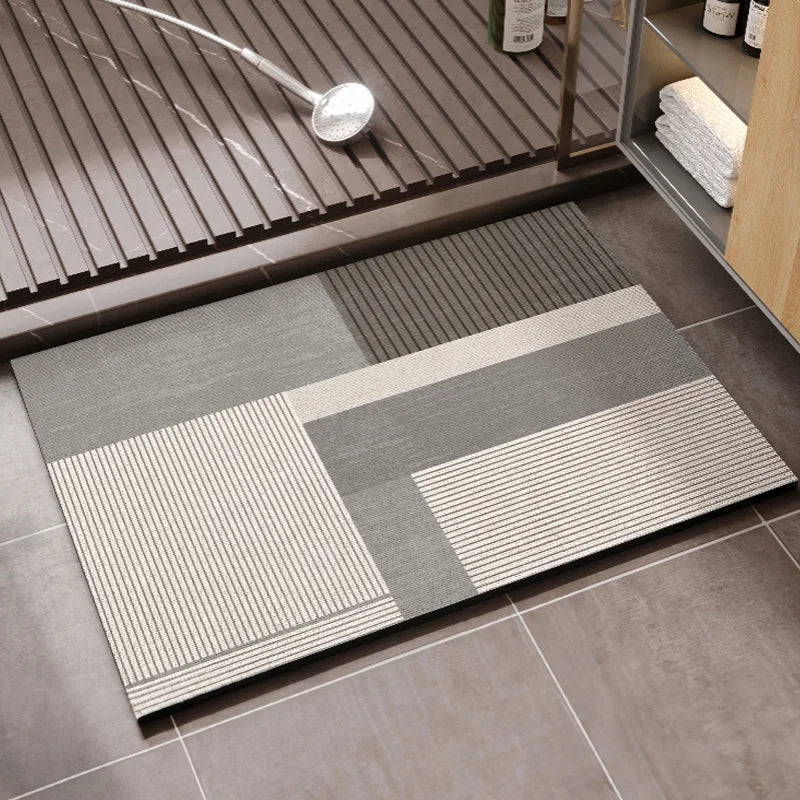 Alfombrilla de diatomita de secado instantáneo, super absorbente. Imprescindible para el baño y la cocina.