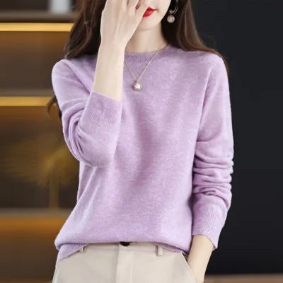 Suéter para mujer, estilo moderno, cuello redondo, corte ceñido, muy cómodo y suave.