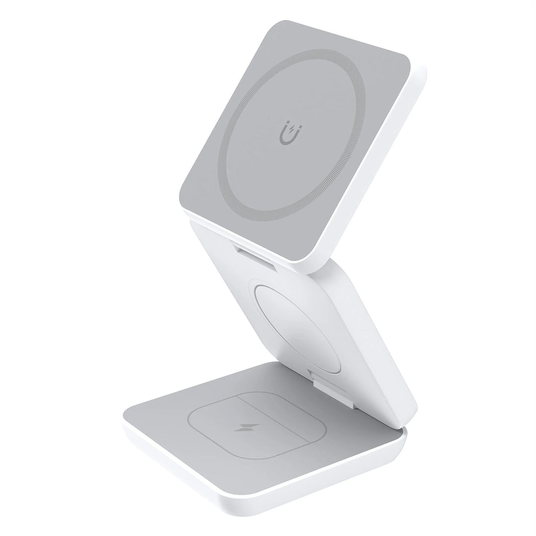 Cargador universal inalámbrico magnético 3 en 1. Plegable, carga rápida 30W para iPhone, Watch, AirPods.