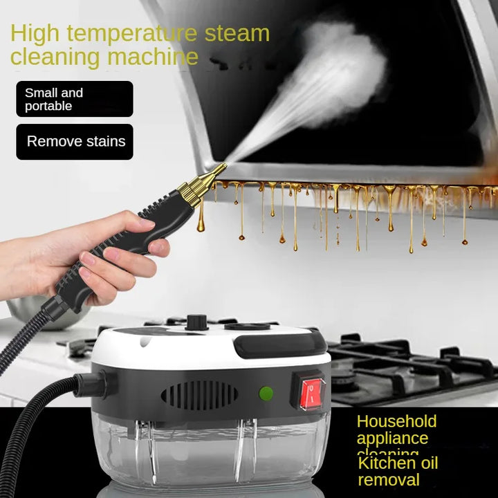 Electrodoméstico limpiador a vapor con accesorios para diferentes superficies y limpieza hogar.
