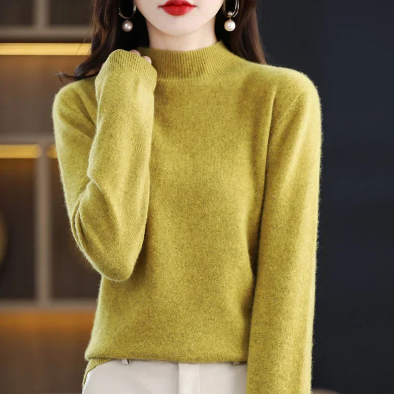 Suéter elegante de punto para mujer, perfecto para moda de invierno.