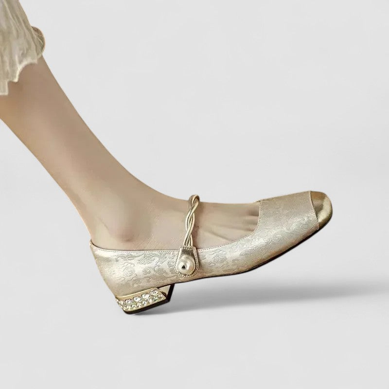 Zapatos Mary Jane elegantes con correa, confort ortopédico para mujer. Plantilla ergonómica para soporte y comodidad.