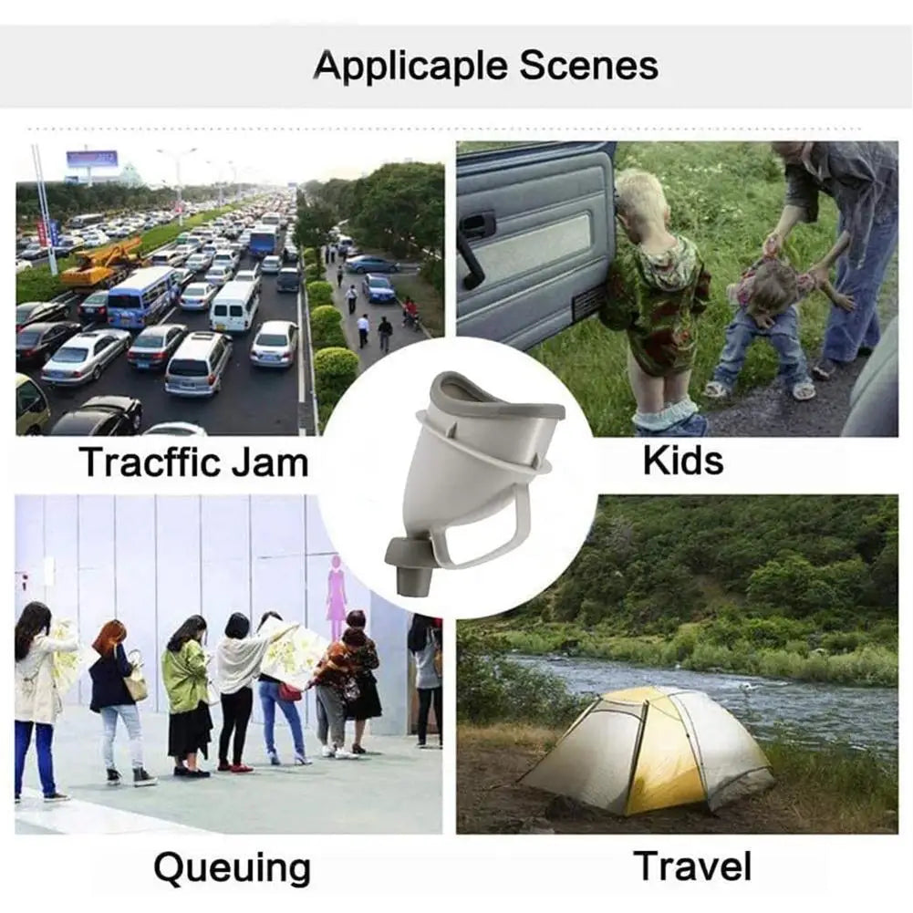 Dispositivo portátil para orinar en exteriores, perfecto para camping, viajes y emergencias.