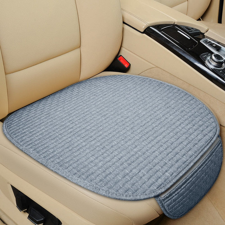 Funda de asiento de lino, antideslizante y universal para proteger el interior del coche.