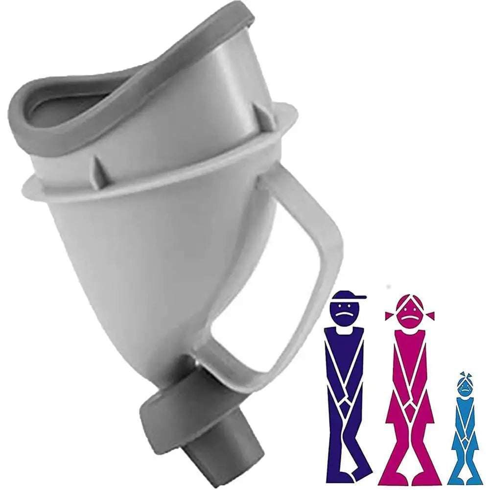 Botella de orina portátil para emergencias en coche, ideal para niños y adultos en viaje.