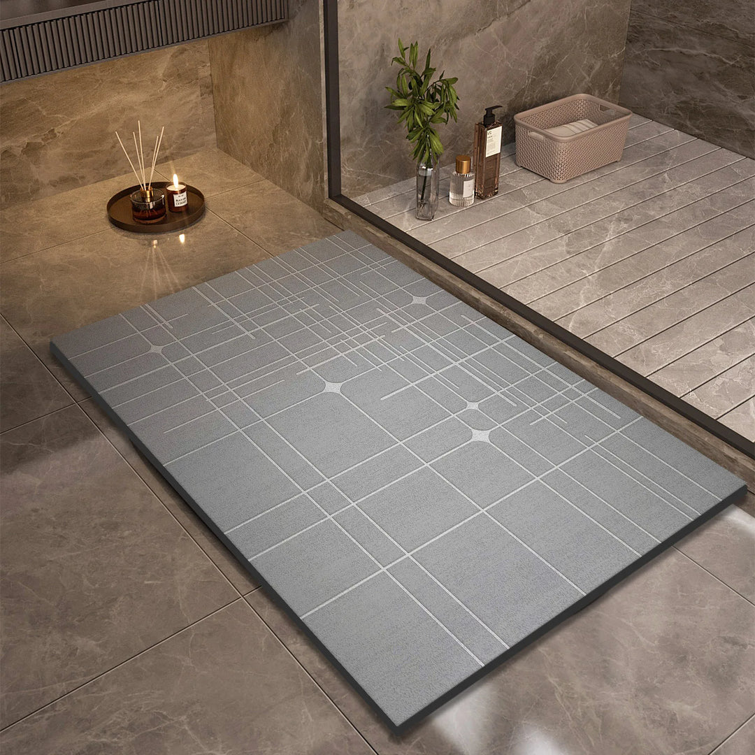 Alfombra de baño premium: superabsorbente, antideslizante y de secado ultra rápido para tu seguridad.