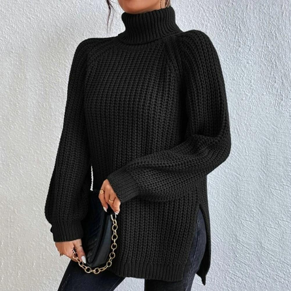 Suéter de cuello alto para mujer, elegante y cómodo, disponible en tallas grandes, perfecto para el frío.