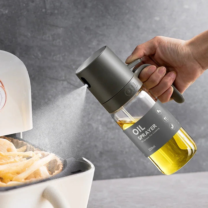 Accesorios chef: pulverizador de aceite 250ml. Botella moderna para cocina eficiente.