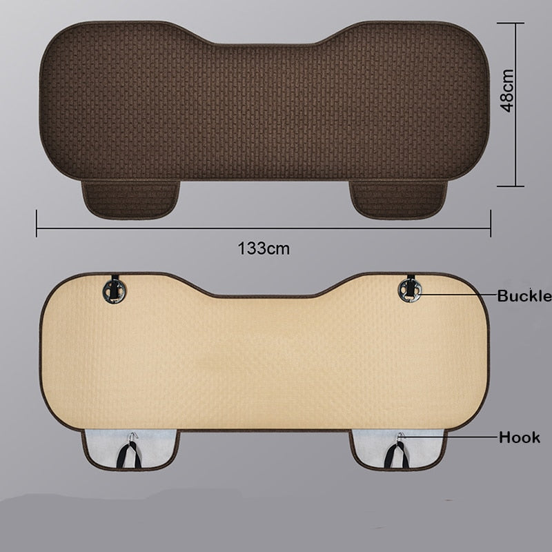 Cubre asiento de coche antideslizante de lino, accesorio universal de interior.