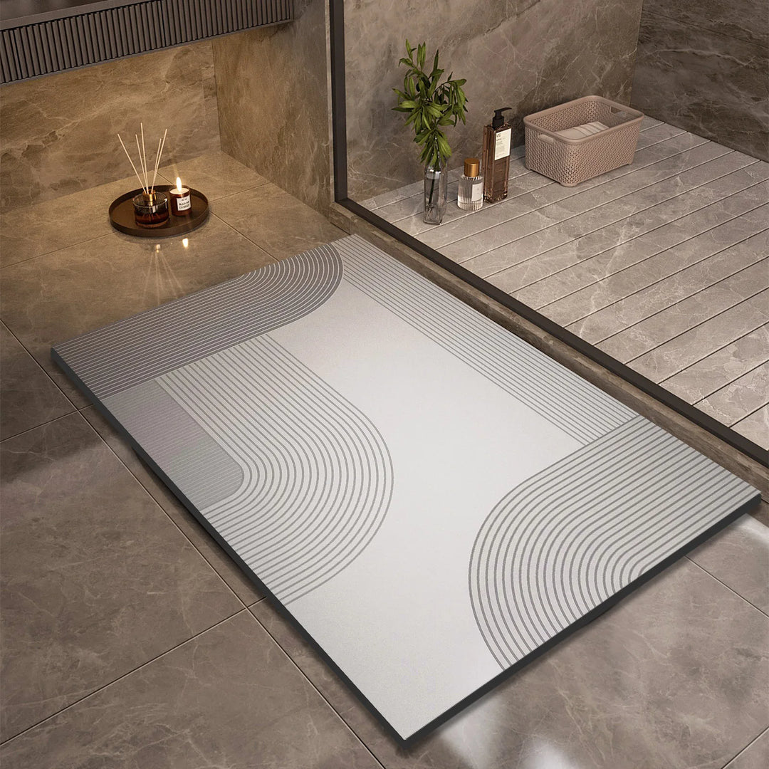 Alfombra de baño de secado rápido, evita humedad y moho, manteniendo el ambiente fresco.