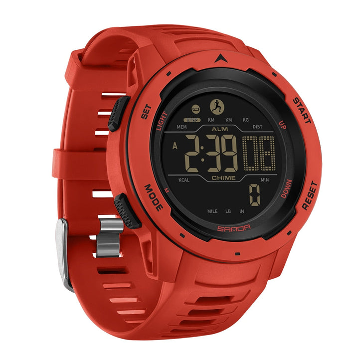 Reloj digital deportivo militar para hombre, impermeable, con podómetro, versátil para cualquier actividad o aventura.