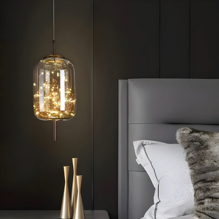 Lámpara de techo LED moderna con diseño de estrellas, perfecta para dormitorio elegante.