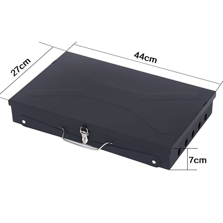 Barbacoa portátil de acero, la compañera ideal para tus aventuras de camping.