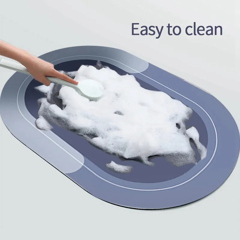 Alfombrilla de secado rápido para cocina o baño, previene accidentes, mejora la decoración.
