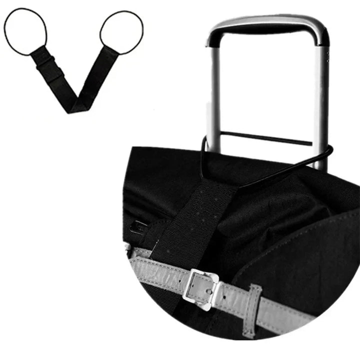 Correa de nailon, seguridad ajustable para equipaje. Protección extra para maletas de viajero. Opción arcoíris.