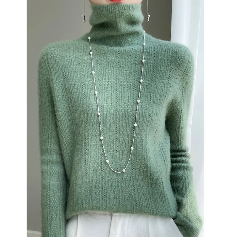 Pulóver MARISE de cuello alto para mujer, cálido, cómodo y versátil para el día a día.