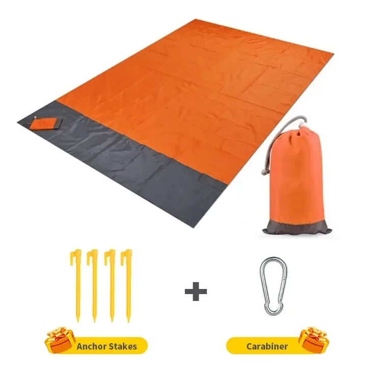 Manta portátil para playa, camping o picnic. Impermeable, anti-arena y fácil de llevar para tus aventuras de verano.